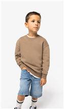 Ecologische cropped kindersweater met ronde hals NS437