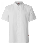 1097 Koksbuis korte mouw smart uniseks - Wit/Zwart