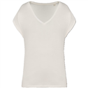 Ecologisch baggy dames-T-shirt V-hals NS312