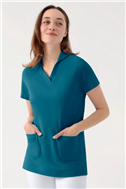 COMFY FLEX stretch oversteektuniek dames - sjaalkraag