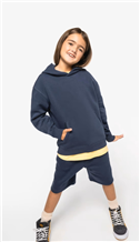 Duurzame oversized kindersweater met capuchon NS438