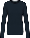 Kariban Dames T-shirt 
<br />Ronde hals lange mouwen
