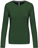Kariban Dames T-shirt 
<br />Ronde hals lange mouwen