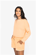 Ecologische cropped damessweater met ronde hals NS429 