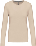 Kariban Dames T-shirt 
<br />Ronde hals lange mouwen