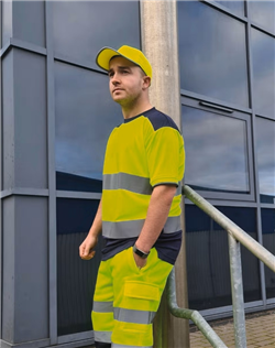Tweekleurig veiligheids-T-shirt YHVJ400