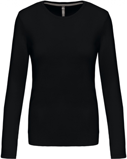 Kariban Dames T-shirt 
<br />Ronde hals lange mouwen