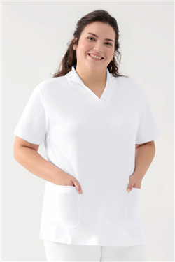 COMFY FLEX stretch oversteektuniek dames - sjaalkraag