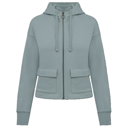 Ecologische sweatvest met capuchon French Terry NS409