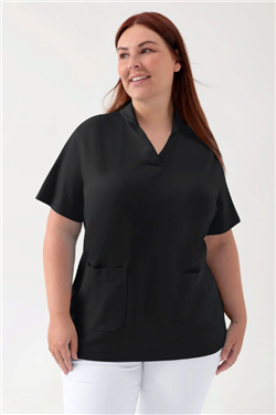COMFY FLEX stretch oversteektuniek dames - sjaalkraag