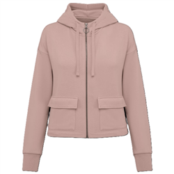 Ecologische sweatvest met capuchon French Terry NS409