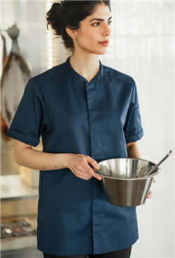 1097 Koksbuis korte mouw smart uniseks Groen/Blauw