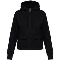 Ecologische sweatvest met capuchon French Terry NS409