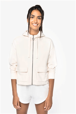 Ecologische sweatvest met capuchon French Terry NS409