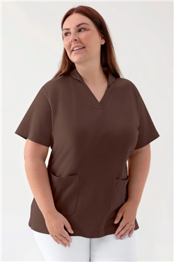 COMFY FLEX stretch oversteektuniek dames - sjaalkraag