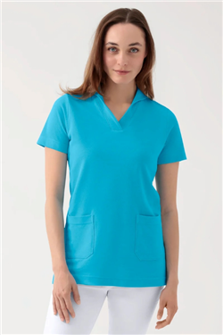 COMFY FLEX stretch oversteektuniek dames - sjaalkraag