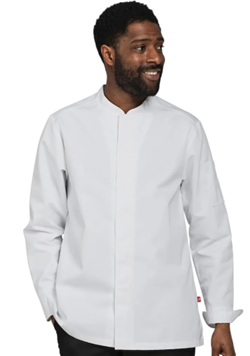 1099 Koksbuis lange mouw smart uniseks - Wit/Zwart