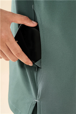 KAERE dames oversteektuniek - opstaande kraag