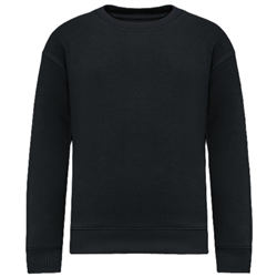 Ecologische cropped kindersweater met ronde hals NS437