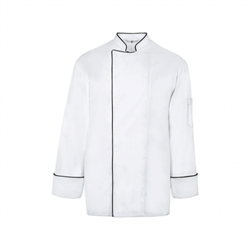 Koksvest - unisex - Greiff
<br />Wit met een zwarte bies
<br />Regular Fit
