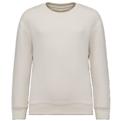 Ecologische cropped kindersweater met ronde hals NS437