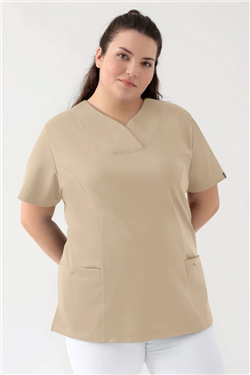 COMFY FLEX stretch oversteektuniek dames - hartvormige hals