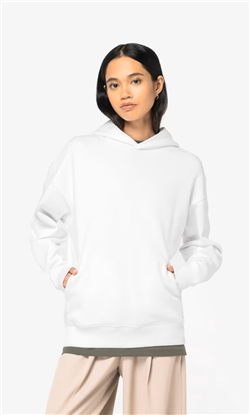 Ecologische uniseks oversized sweater met capuchon NS408