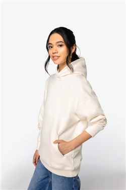 Ecologische uniseks oversized sweater met capuchon NS441