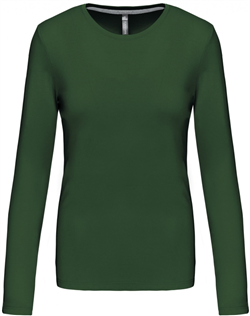 Kariban Dames T-shirt 
<br />Ronde hals lange mouwen